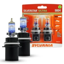 Sylvania 9004 Ultra Night Vision Halogen Headlight Bulbs Bright White Pair