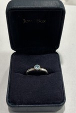 Sterling silver blue stone ring size 7