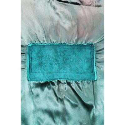 Used Womens 90s JEAN CLAUDE JITROIS Suede Leather Vest Size S 相当 古着 JITROIS Woman's Ladies Vest Green Suede Leather button 90s