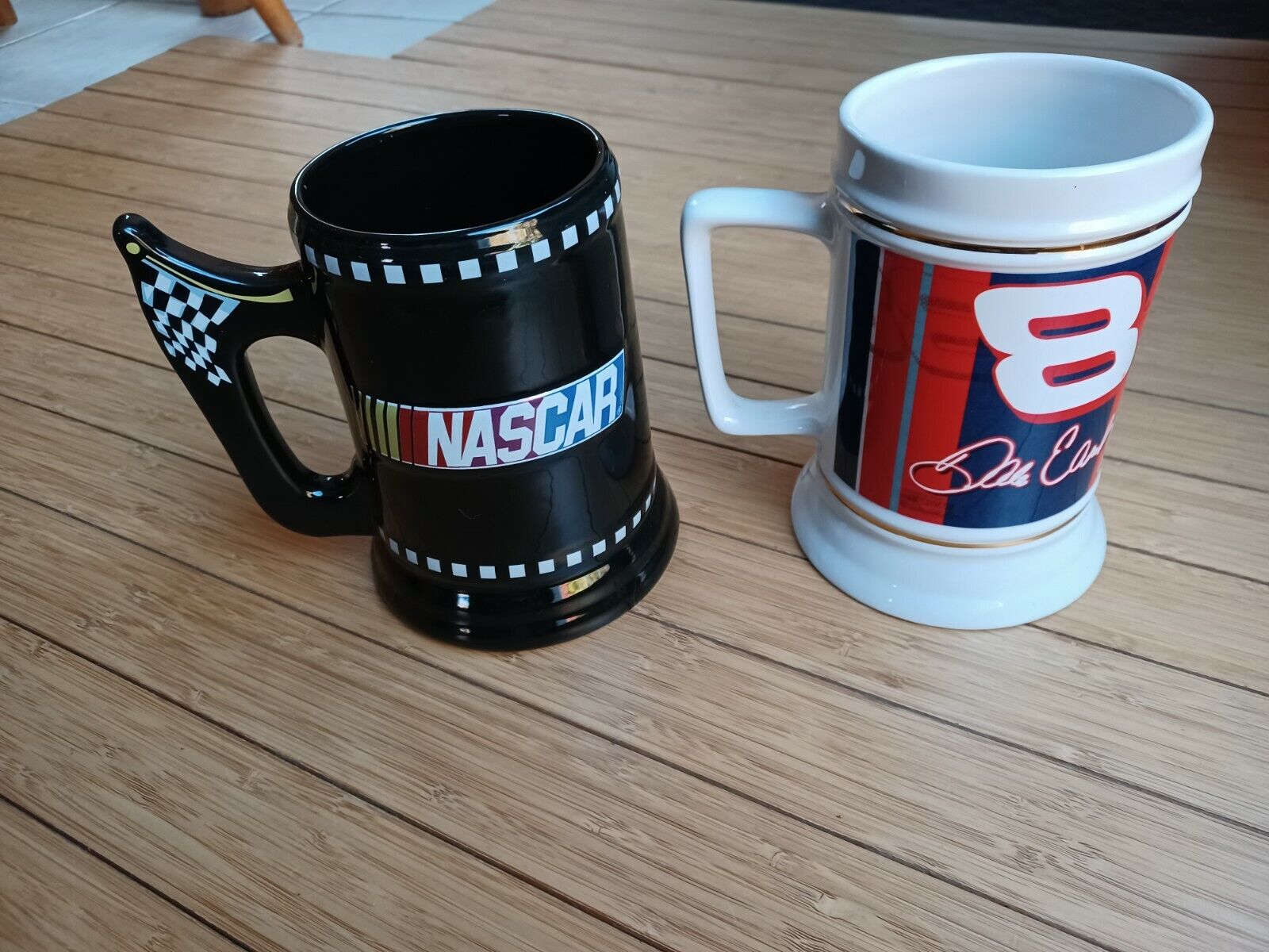excellence Set of 2 NASCAR & Dale Free Shipping Cheap Bargain Gift Gold Lining Jr. Stein Earnhardt Beer