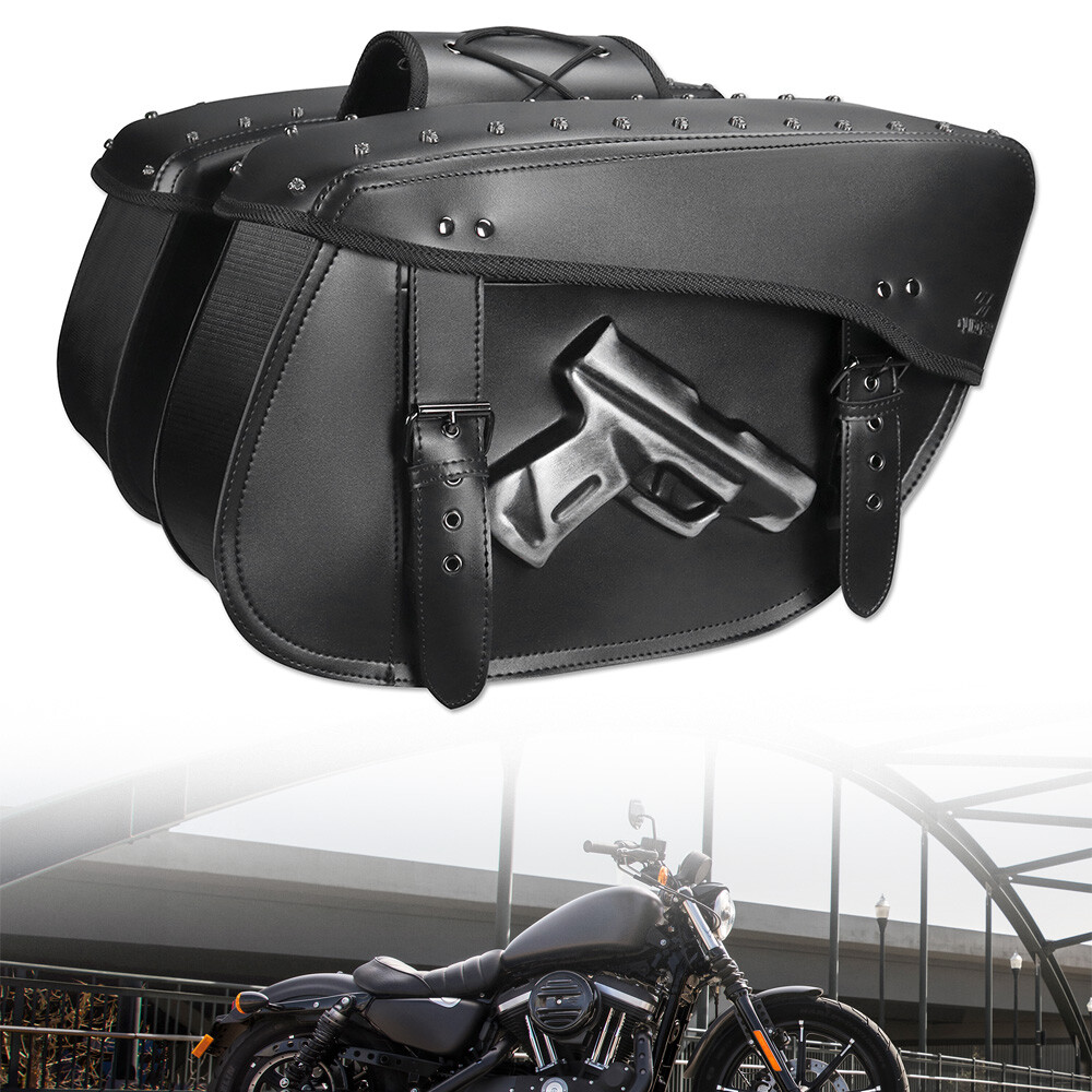 Saddle bag Tool Side bag Storage Luggage Fits For Harley Softail