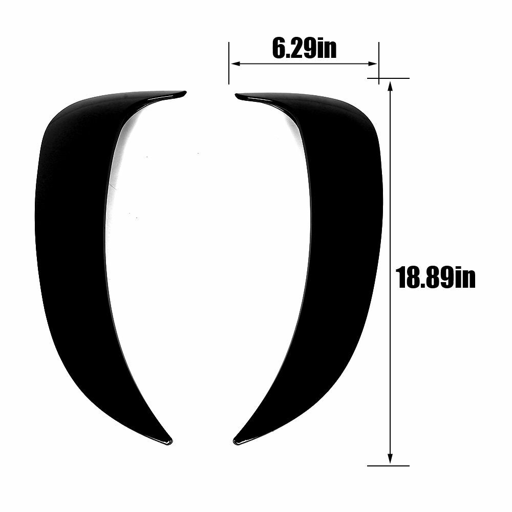 4X Front & Rear Fender Panel Side Body Flare Scoops Trim for Dodge Charger 2011+