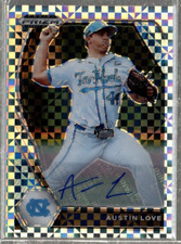 2021 Panini Prizm Draft Picks Base Prizms Power Plaid #90 Austin Love Auto /17