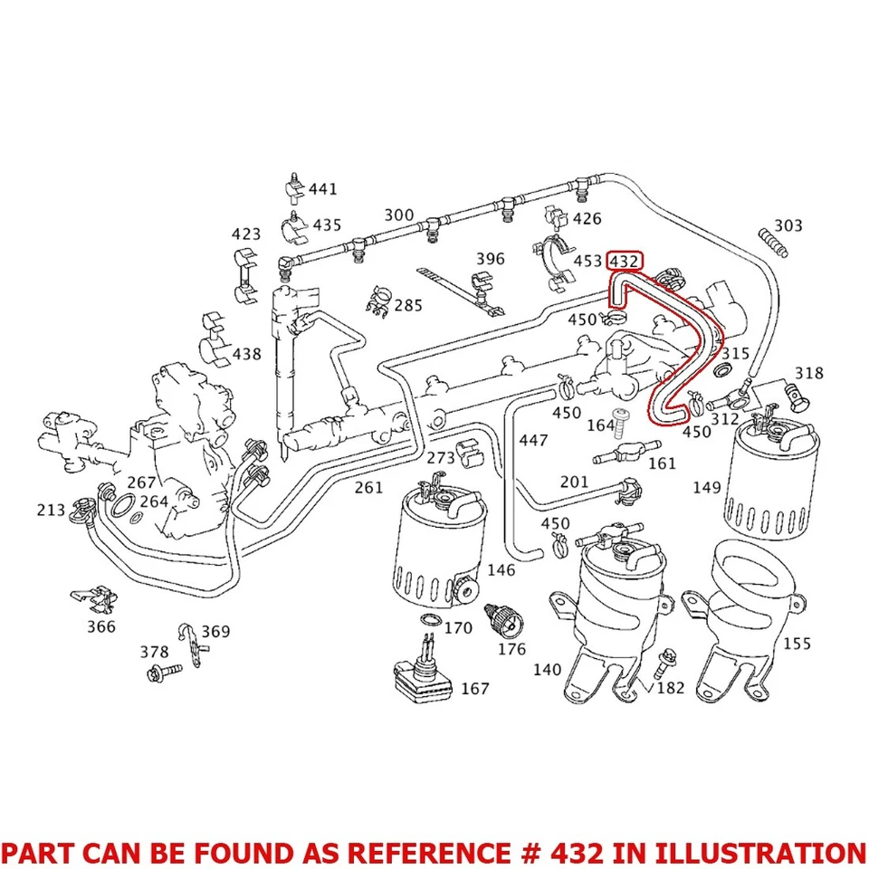 Línea de combustible delantera original OEM 6120780781 para Mercedes-Benz Foto 2 de 2