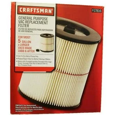 Craftsman 9-17816 OEM Filter Fits Current Craftsman Vacuums 5 Gallons and Above