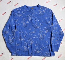 Eddie Bauer Paisley Sweatshirt Women s Medium Blue
