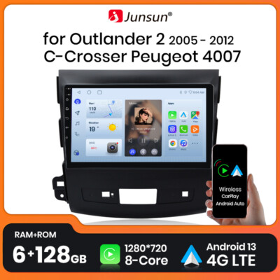 6+128G Autoradio Für Mitsubishi Outlander II 2005-2011 GPS NAVI SAT DAB+ Carplay