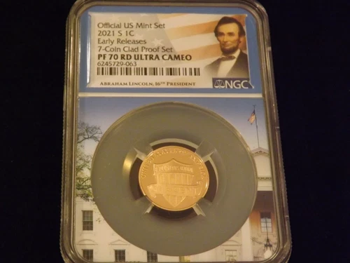 2021-S   Penny        Early Releases    Flag Label      NGC   PF 70 ULTRA CAMEO
