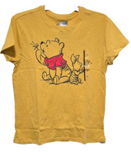 Winnie The Pooh  Piglet Women's Size Medium Short Sleeve T-Shirt Yellow