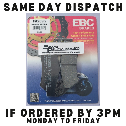 EBC Front Brake Pads fits Royal Enfield 535 Continental  GT 2013 to 2018