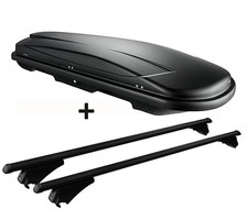 Dachbox JUXT600L+Alu-Relingtr&auml;ger aufl. Reling f&uuml;r f&uuml;r Mercedes C-Klasse S205 ab