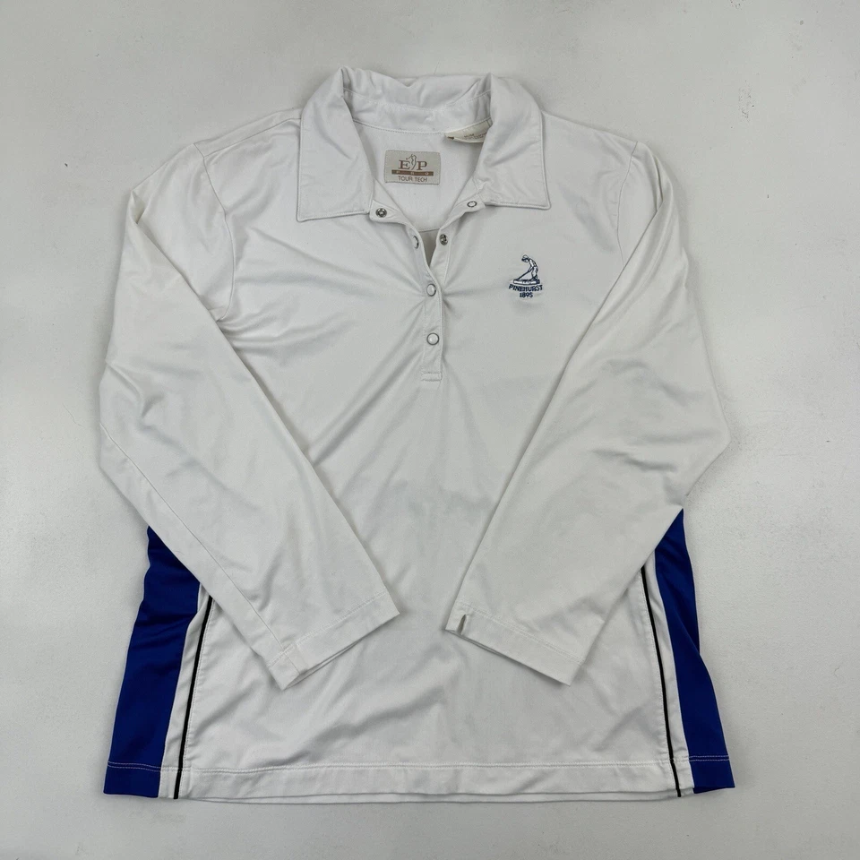 Camisa polo EP Pro Tour Tech PINEHURST 1895 manga larga cuello a presión talla M elástica Foto 2 de 4