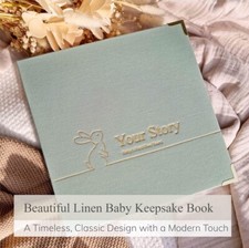 Baby Book Keepsake Boy or Girl Timeless Memory First 5 Years - Sage Green