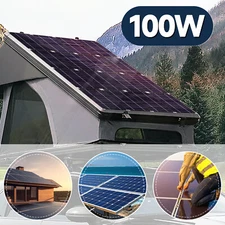 100W Solar Panel 12V Car Trickle Charger Battery Charger Kit Maintainer Boat/RV