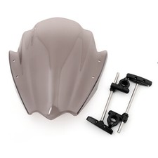 Universal Motorcycle Windshield 7/8" & 1" Handlebar Mount For Harley Smoke #3
