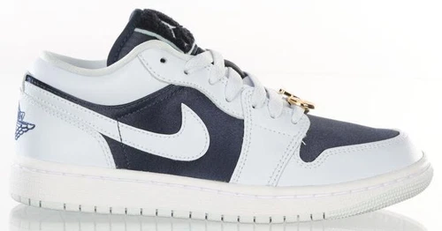 Jordan 1 SE Low Midnight Navy Gold Charms W