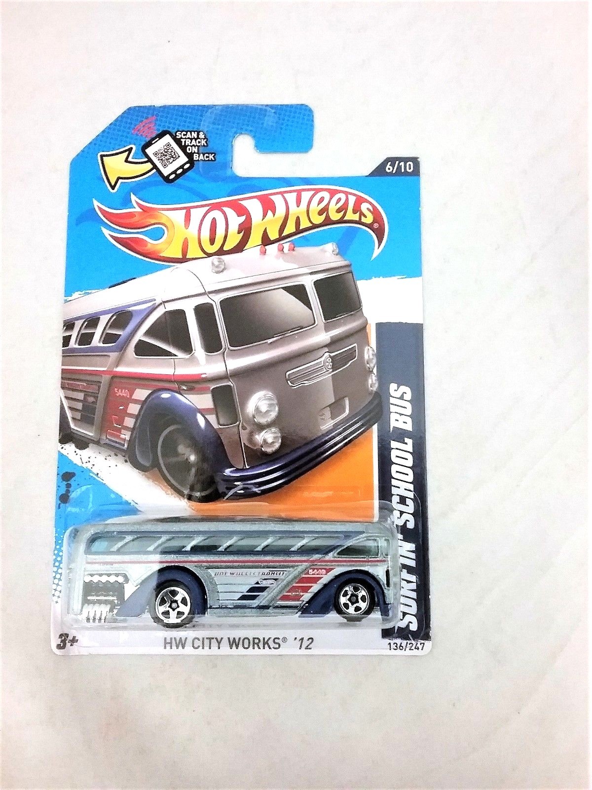 Hot Wheels Transit HW City Works '12 2012 Surfin' School Bus New in box