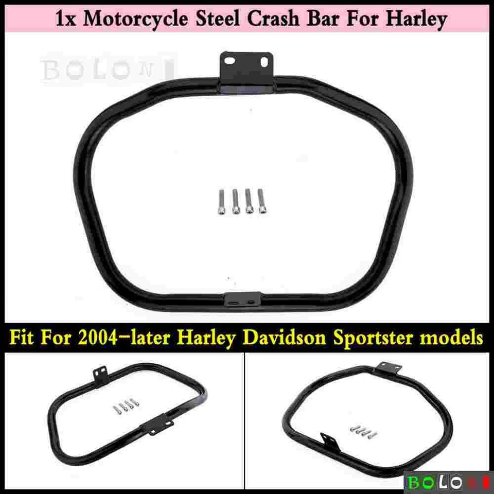 For Sportster XL 883 1200 48 72 2004-2022 Engine Guard Highway Crash Bar Mount - Image 3 of 4