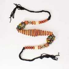 Berber Decorative Orange Beads Morocco 65 Inch