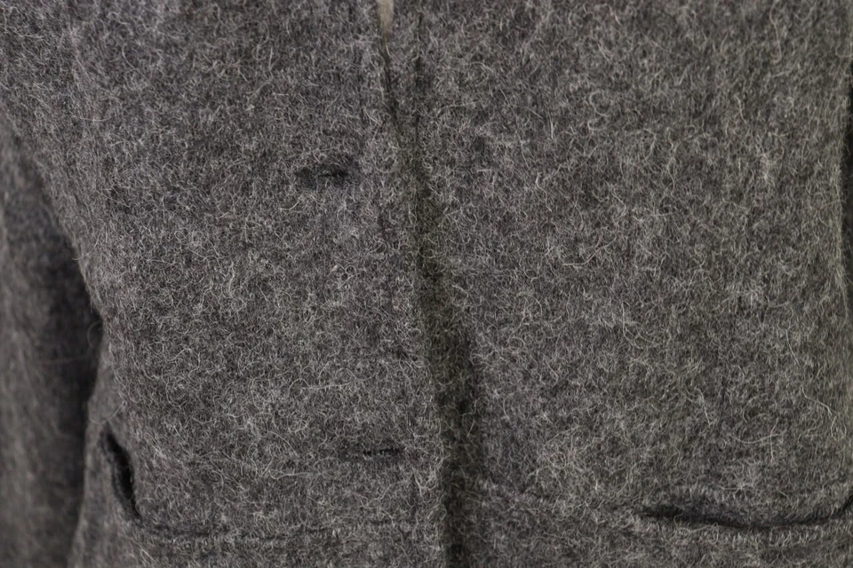 Peruvian Connection Blazer Jacket Size 10 Gray Knit Alpaca Button - Image 4 of 4