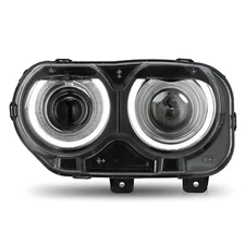 LH Driver Side For 2015-2023 Dodge Challenger HID Headlight W/ LED DRL Headlamp
