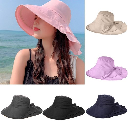 Summer Sun Hat Women's Neck Protector Sun Protection Bucket Hat UPF 50