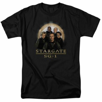 Stargate SG1 Team T Shirt Licensed Sci-Fi TV Alien Show Adult Tee New Black