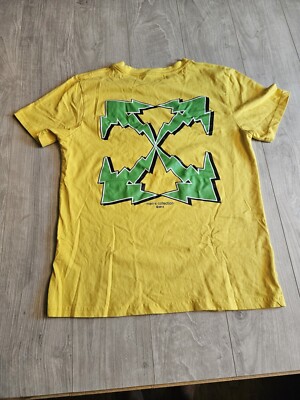  Off White VOLT  T Shirt Mens Designer Virgil Abloh Italy 2013 Collection SMALL