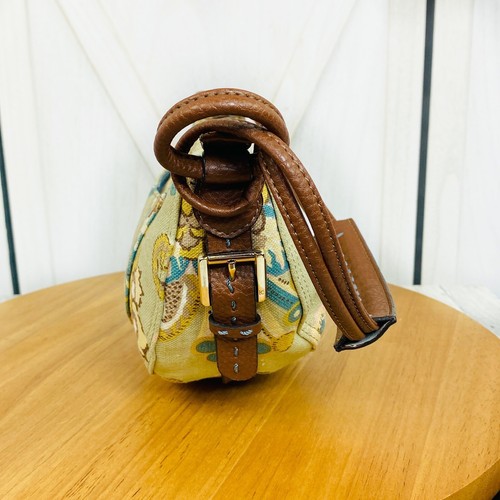 Liz Claiborne Linen Canvas Paisley Floral Shoulder Mini Hobo Bag - Picture 6 of 16