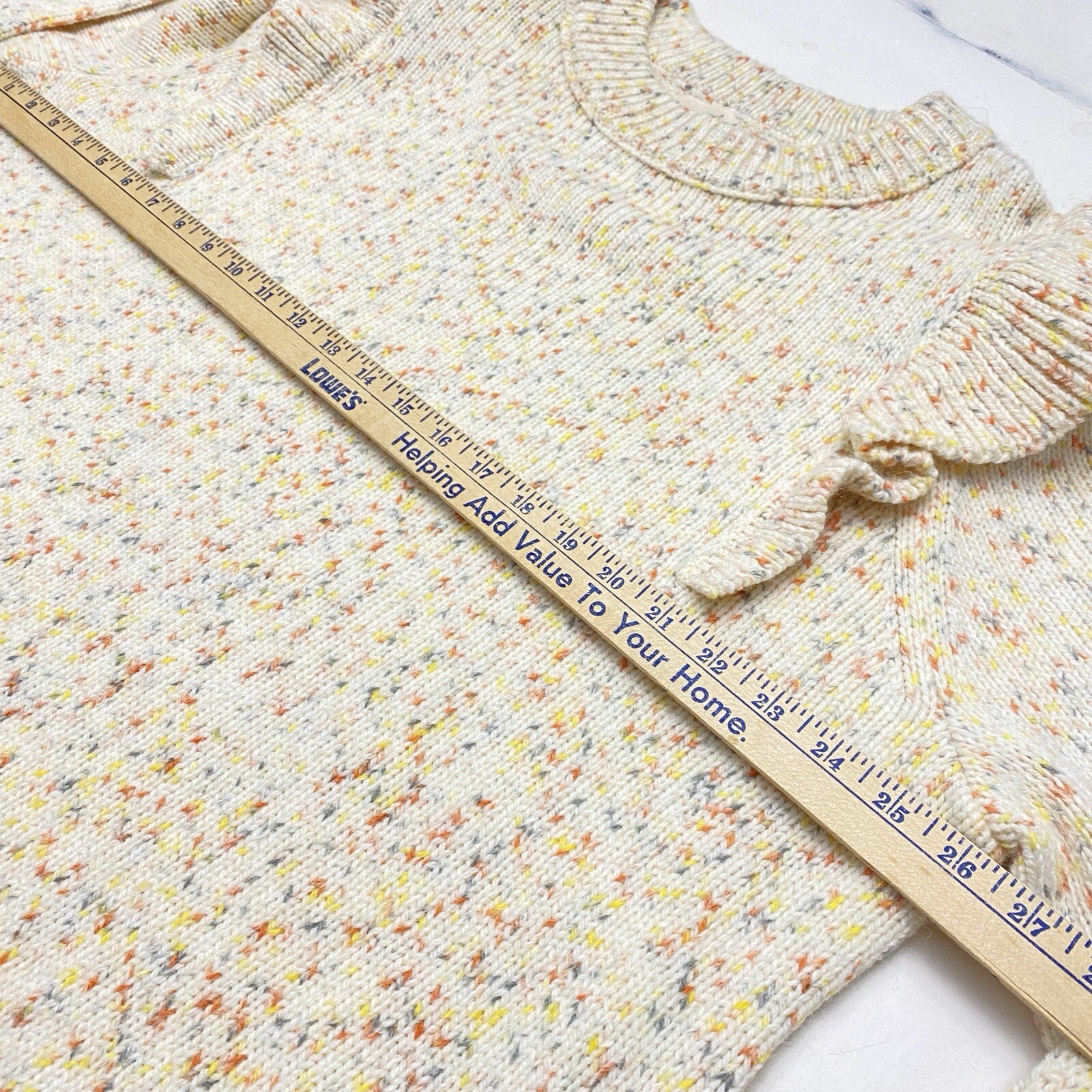 Universal Thread Confetti Ruffle Crew Neck Pullov… - image 9