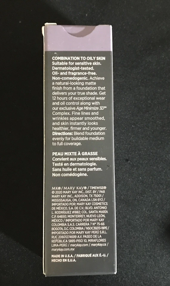 Mary Kay Timewise Matte 3D Foundation Combination to Oily Skin Ivory C 100 - Image 2 of 3