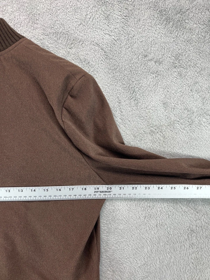 VTG Norton Studio Jacket Womens 6 Brown Full Zip Rib Sweater Cuffs Collar Ladies - Image 2 of 4