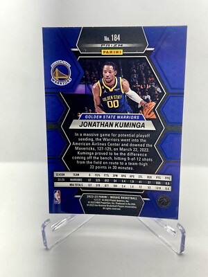 2022-23 Panini Mosaic #184 Jonathan Kuminga Reactive Blue | eBay