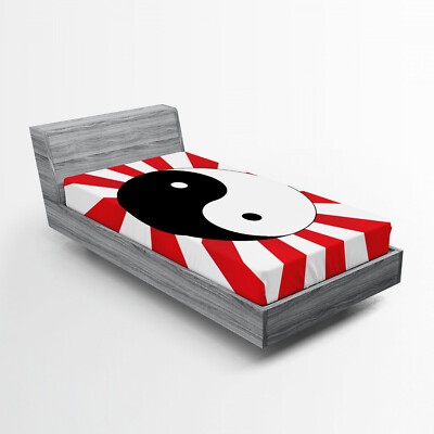 Ying Yang Spannbetttuch Chinese Sun