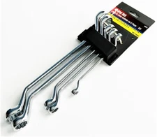 5pc GREAT NECK CHROME POLISHED DEEP OFFSET DOUBLE BOX END WRENCH SET SAE #S4375