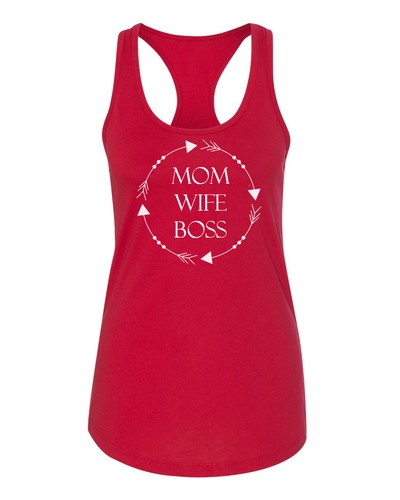 Mom Wife Boss #2 Tank Top Womens Shirt Mothers Day Gift Boss Life Tee Christmas - 第 7/9 張圖片