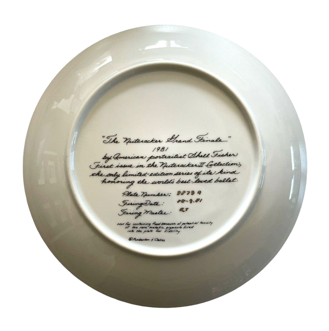 Pemberton & Oakes The Nutcracker Grand Finale 1981 Collectors Plate Shell Fisher eBay