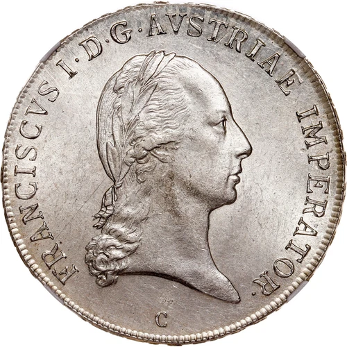Top Pop! Austria 1819 C Prague Silver Taler, NGC MS61 UNC