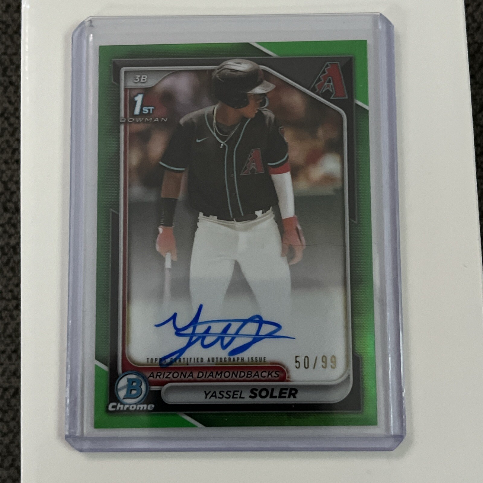 Yassel Soler 2024 Bowman Chrome #CPA-YSO  Prospect Green Refractor Auto #/99💥