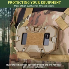 Tactical Gear Plate Carrier Vest Accessories 4.7"-6.7" Phone Chest Mount Holder