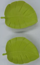 HD Designs Green Leaf Lot Of 2, 6 InchServing Bowls, Green, Dishwasher Safe, NWT