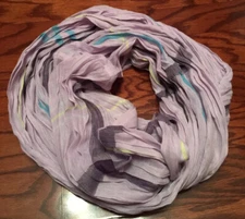 NWT Juicy Couture Women’s Light Purple / Lime & Turquoise Stripes Infinity Scarf