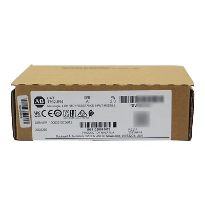 New Allen-Bradley 1762-IR4 MicroLogix 1200 RTD Resistance Input Module