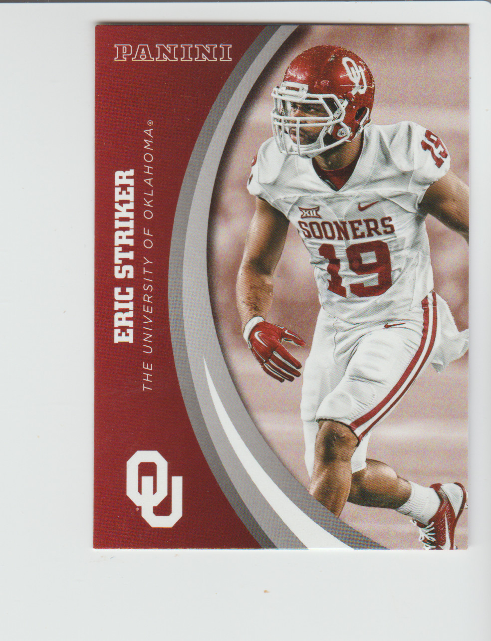2016 Panini Oklahoma Sooners #19 Eric Striker rookie card