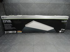 Commercial Electric 1-pack 1 Ft. X 4 Ft. 40-watt White Led Frameless Flat Panel Commercial Electric 1-pack 1 Ft. X 4 Ft. 40-watt White Led Frameless Flat Panel