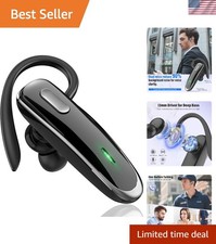 Hands-Free Bluetooth Earpiece with Ergonomic Design and Quick Charging - Black