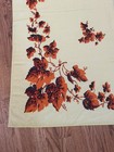 Vtg Cotton-Rayon Ivy Vines Tablecloth, 50”x 42” 1950-60s Vibrant Colors, Nice!! — photo 3