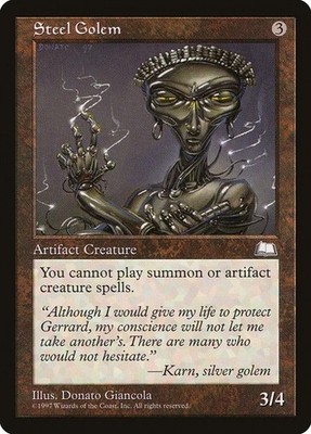 Steel Golem - Weatherlight -Magic The Gathering - MTG