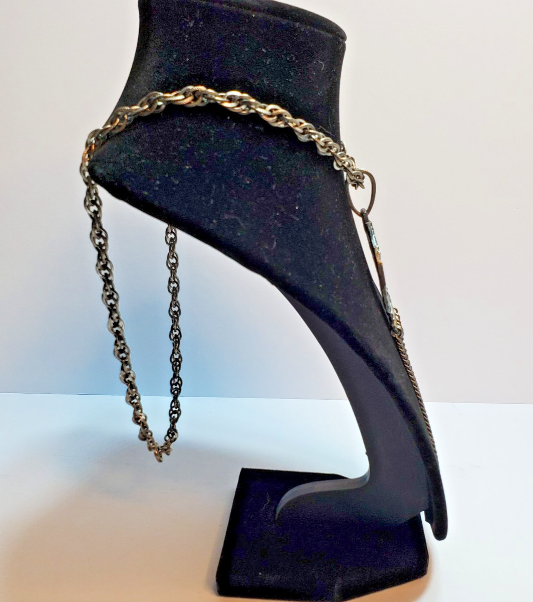 Vintage Sarah Coventry Spanish Moss Tassel Silver Tone Necklace 22" Chain View 4