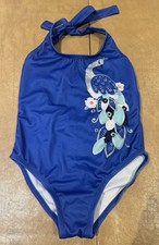 NWT Girl Gymboree Peacock Blue Swimsuit One Piece Size M 7-8 